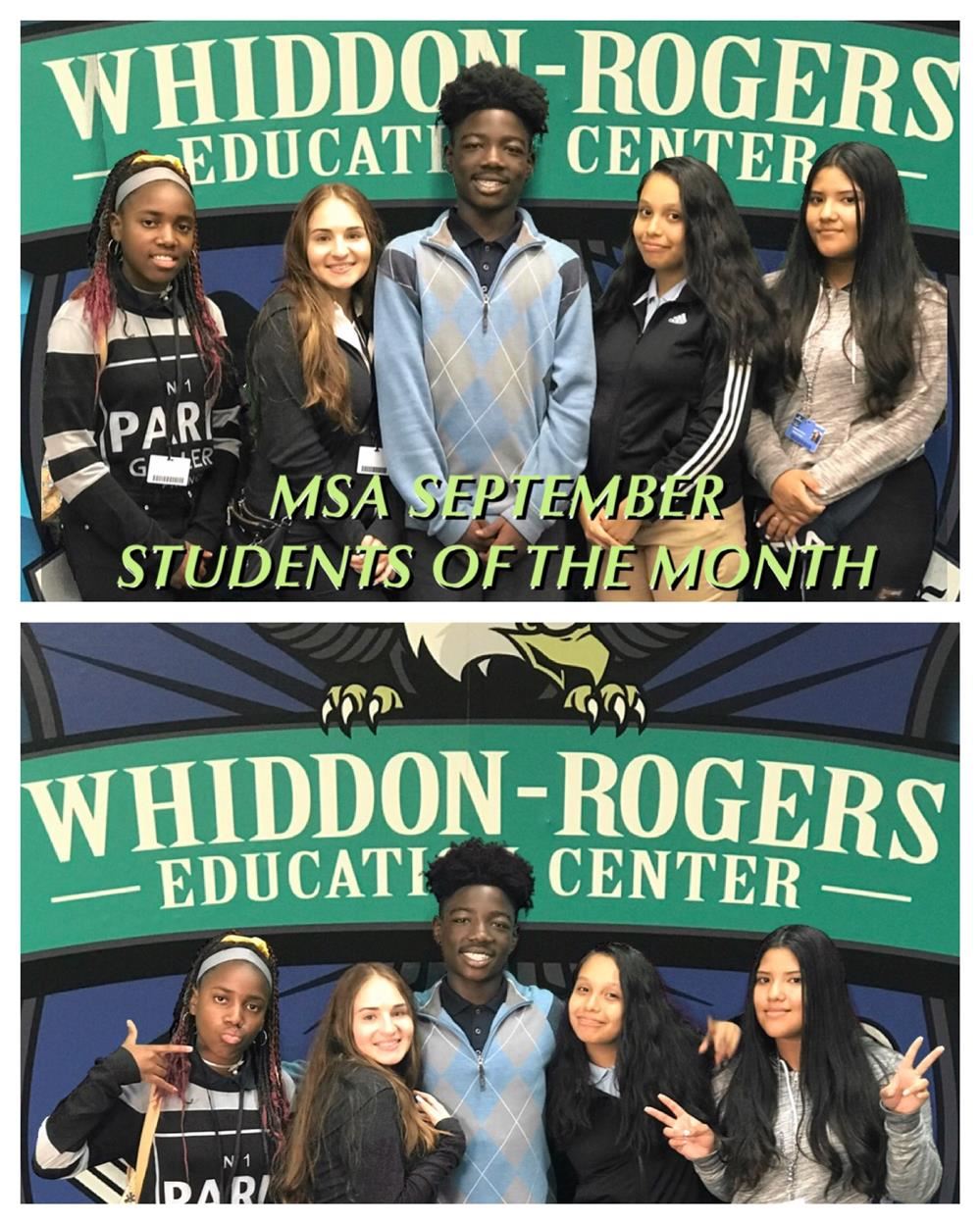 MSA September Students of the Month